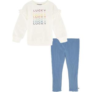 imageLucky Brand girls 2 Piece Fashion Legging SetBlue  Egret