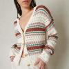 imageLucky Brand Womens Button Front Knit CardiganSequoia Brown Multi