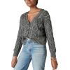 imageLucky Brand Womens Cable Stitch CardiganBlack Heavy Acid Washed