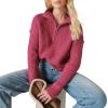 imageLucky Brand Womens Half Zip Pullover SweaterBoysenberry