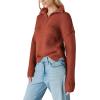 imageLucky Brand Womens Half Zip Pullover SweaterTerracota Acid Washed