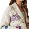 imageLucky Brand Womens Intarsia Shawl Collar CardiganWhisper White Combo