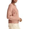 imageLucky Brand Womens Mixed Cable Crew Sweater PulloverBurlwood