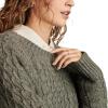 imageLucky Brand Womens Mixed Cable Crew Sweater PulloverCharcoal Heather