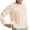 imageLucky Brand Womens Mixed Cable Crew Sweater PulloverTofu