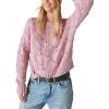 imageLucky Brand Womens Open Stitch Pullover SweaterLilas