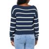 imageLucky Brand Womens Striped Pullover SweaterCad Navy Tofu Stripe