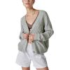 imageLucky Brand Womens Womens Cozy Cable Stitch CardiganLight Heather Gray