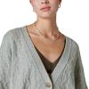 imageLucky Brand Womens Womens Cozy Cable Stitch CardiganLight Heather Gray