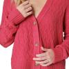 imageLucky Brand Womens Womens Cozy Cable Stitch CardiganRed Bud