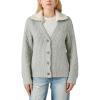 imageLucky Brand Womens Cable Collared CardiganLight Heather Grey