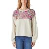 imageLucky Brand Womens Crochet Yoke PulloverPeyote