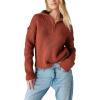 imageLucky Brand Womens Half Zip Pullover SweaterTerracota Acid Washed