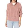 imageLucky Brand Womens HalfZip Cable SweaterStucco Rose