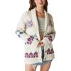 imageLucky Brand Womens Intarsia Shawl Collar CardiganWhisper White Combo