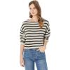 imageLucky Brand Womens Pointelle Stripe SweaterBlack Peyote Stripe