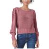 imageLucky Brand Womens Textured Dot Crew Neck SweaterRenaissance Rose