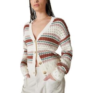 imageLucky Brand Womens Button Front Knit CardiganSequoia Brown Multi