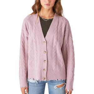 imageLucky Brand Womens Cable CardiganDawn Pink