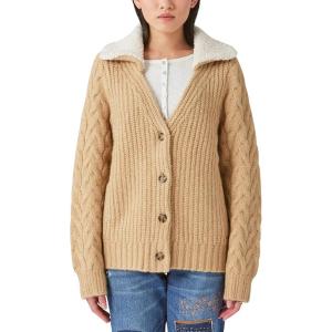 imageLucky Brand Womens Cable Collared CardiganLight Camel