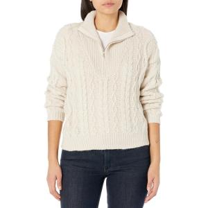 imageLucky Brand Womens HalfZip Cable SweaterCream