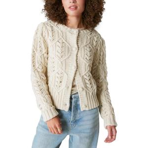 imageLucky Brand Womens Puff Sleeve Shine CardiganWhisper White