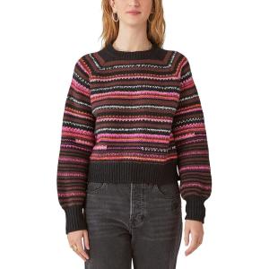 imageLucky Brand Womens Spacedye Crew SweaterBlack Multi