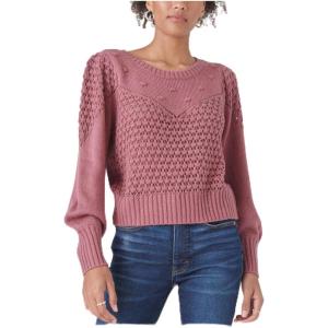 imageLucky Brand Womens Textured Dot Crew Neck SweaterRenaissance Rose