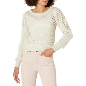 imageLucky Brand Womens Textured Dot Crew Neck SweaterStraw Heather