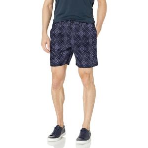 imageLucky Brand Mens Printed Flat Front ShortBlue Print Multi