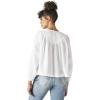 imageLucky Brand Womens Embroidered Peasant BlouseWhite