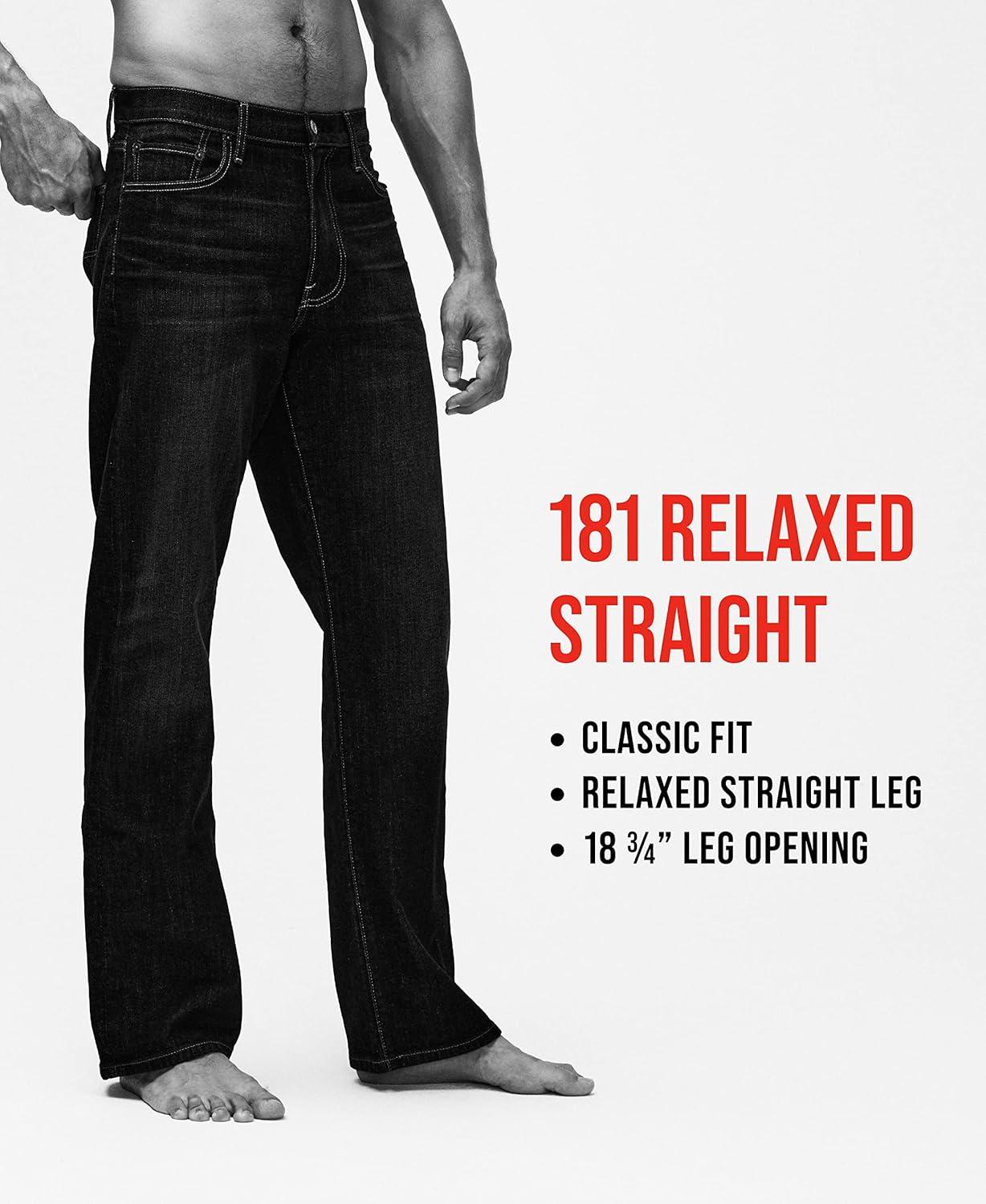imageLucky Brand Mens 181 Relaxed Straight Leg Jean in Ol Night ShiftOl Spy Plane