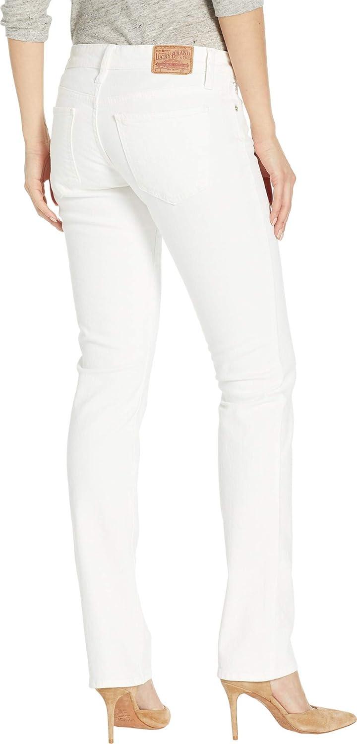 imageLucky Brand Womens Mid Rise Sweet Straight JeansClean White