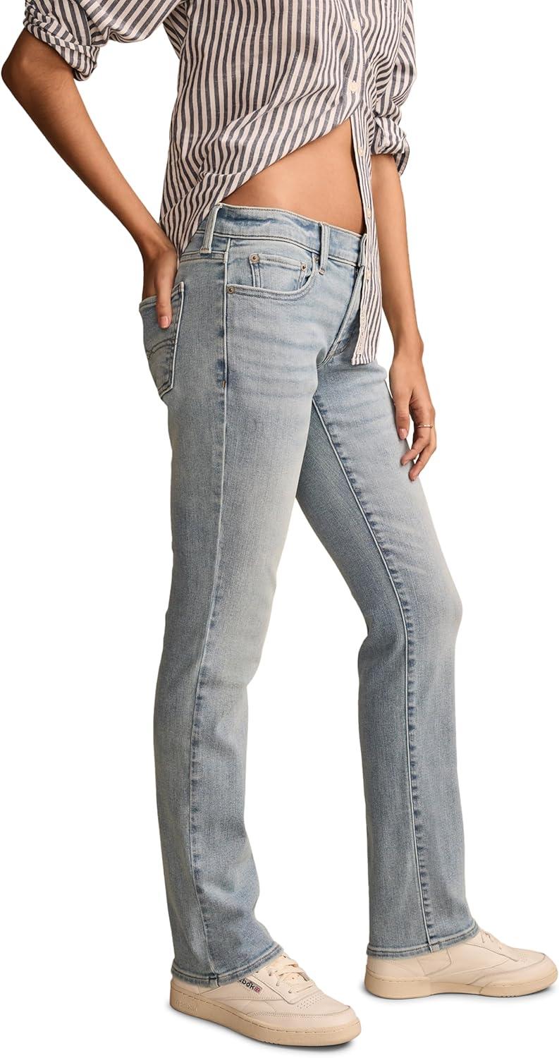 imageLucky Brand Womens Mid Rise Sweet Straight JeansLovers Lane Wash