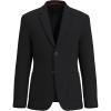 imageLucky Brand Mens Grey Heather Pique Knit Sportcoat Slim Fit Unstructured 2Button Patch Pockets Side VentsBlack