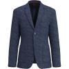 imageLucky Brand Mens Navy Heather Textured Knit Sportcoat Slim Fit Unstructured 2Button Patch Pockets