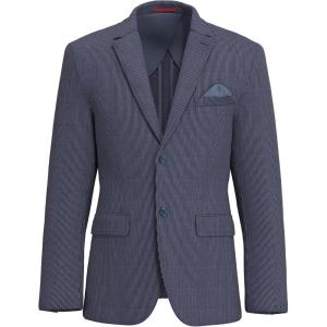 imageLucky Brand Mens Seersucker Stripe Sportcoat Navy Slim Fit Unstructured 2 Button