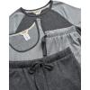 imageLucky Brand Womens Pajama Set  4 Piece Sleep Shirt Tank Top Pajama Pants Lounge Shorts SXLHeather Grey