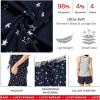 imageLucky Brand Womens Pajama Set  4 Piece Sleep Shirt Tank Top Pajama Pants Lounge Shorts SXLNavy Stars