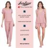 imageLucky Brand Womens Pajama Set  4 Piece Sleep Shirt Tank Top Pajama Pants Lounge Shorts SXLPink Floral