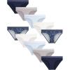 imageLucky Brand Womens Underwear  10 Pack Microfiber Bikini Panties SXLBlue Iris PaisleyHalogenBlue IrisGardeniaSilver Sconce