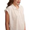 imageLucky Brand Womens Womens Solid Short Sleeve Popover WSchiffliBright White