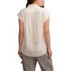 imageLucky Brand Womens Womens Solid Short Sleeve Popover WSchiffliBright White