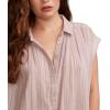 imageLucky Brand Womens Womens Solid Short Sleeve Popover WSchiffliIris