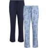 imageLucky Brand Womens 2 Pack Pajama Pants  Hacci Sleep and Lounge Bottoms with PocketsStarsBlue Iris