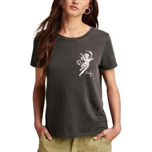 imageLucky Brand Womens Classic Crew Neck TeeJet Black