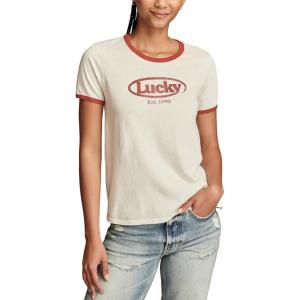 imageLucky Brand Womens Classic Crew Neck TeeLilly White