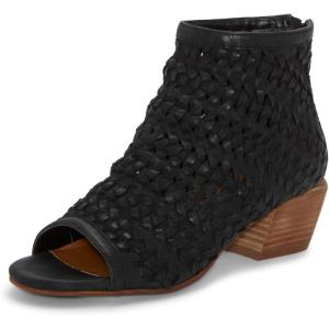 imageLucky Brand womens Mofira Woven Peep Toe BootieBlack