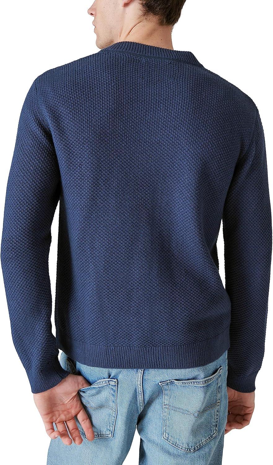 imageLucky Brand Mens Lucky Brand Mens Cloud Soft Henley SweaterDark Denim