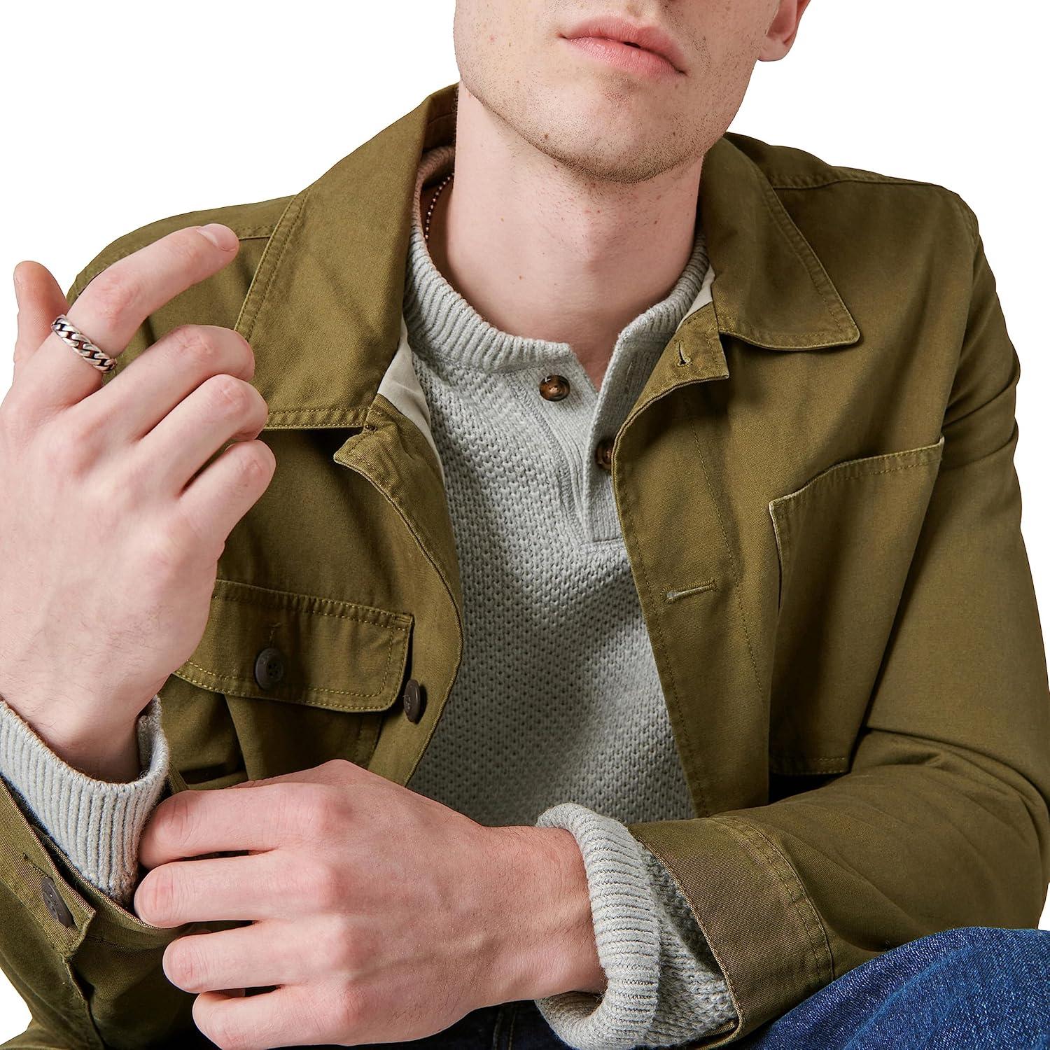 imageLucky Brand Mens Lucky Brand Mens Cloud Soft Henley SweaterLight Heather Grey